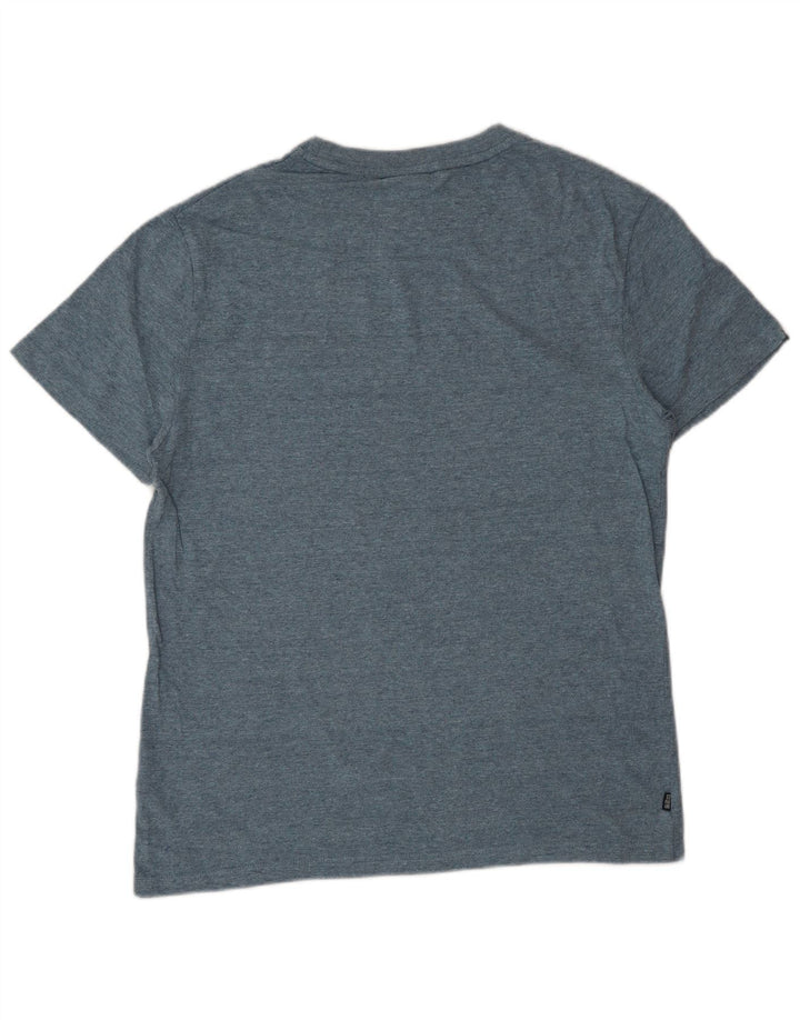 SUPERDRY Męski T-shirt Top Średni Niebieski Bawełniany