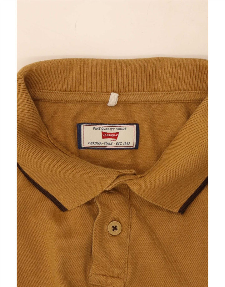 Carrera Mens Polo Shirt Large Brown Striped