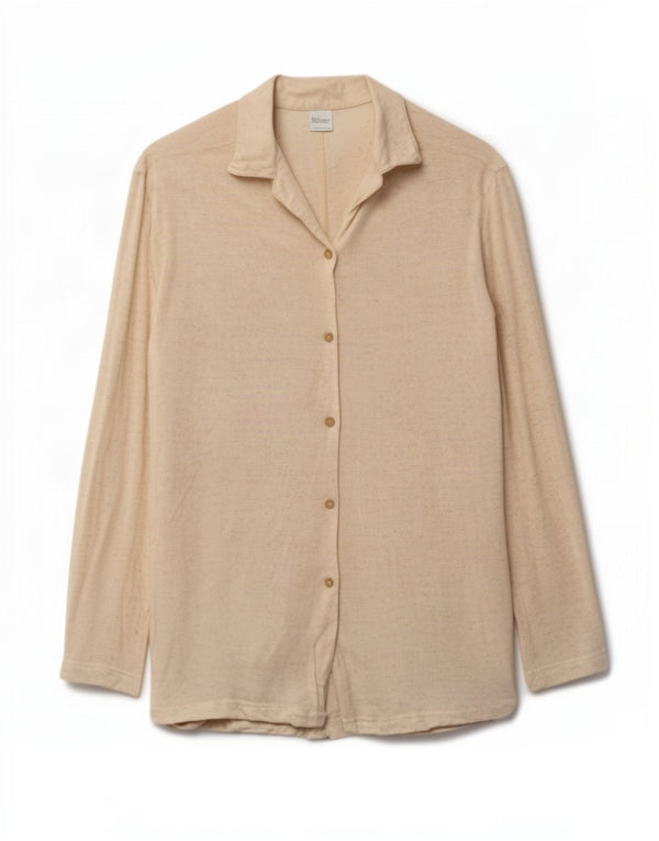 Benetton Womens Longline Cardigan Sweater UK 14 Medium Beige Flecked