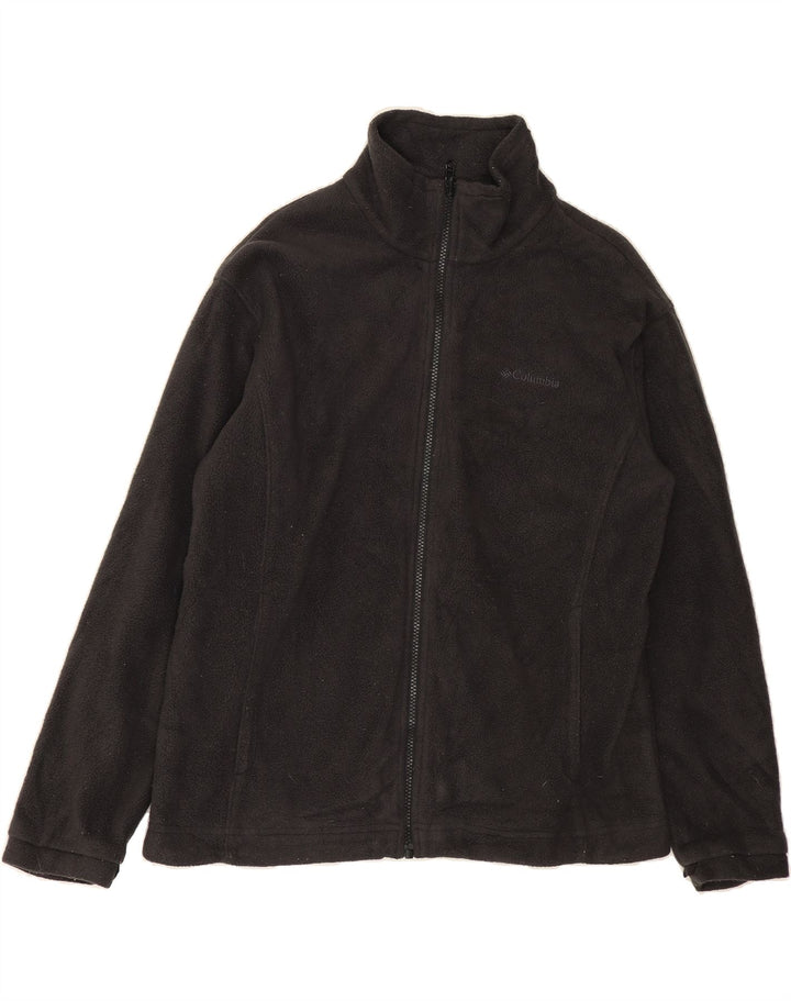 COLUMBIA Womens Fleece Jacket UK 16 Large Black Polyester Vintage Columbia and Second-Hand Columbia from Messina Hembry 