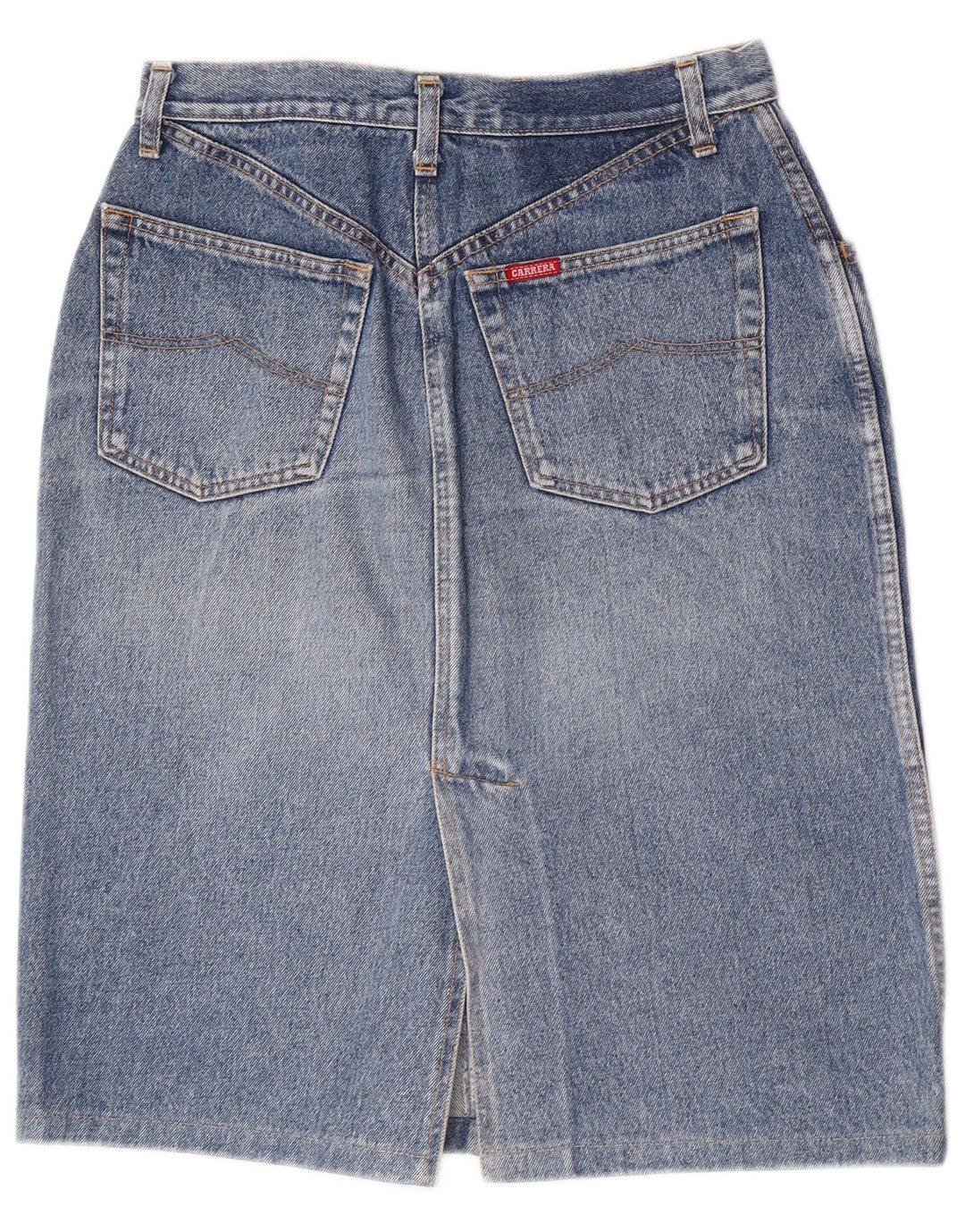 Carrera Dame Denim Nederdel W30 Medium Blue Bomuld