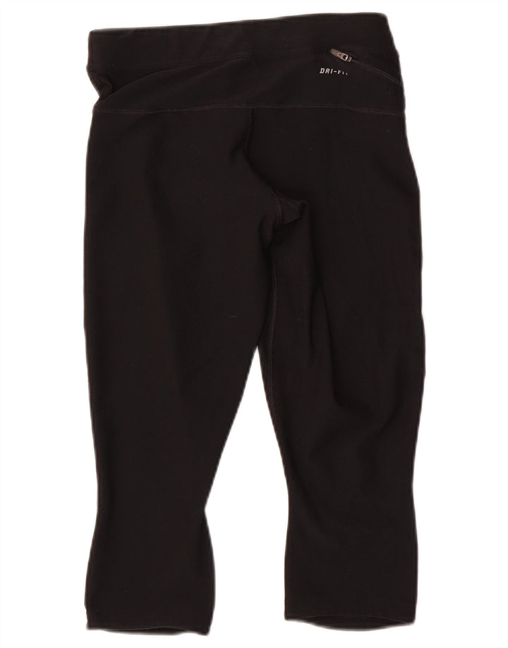 Nike Womens Dri Fit Capri Leggings UK 14 Medium Black