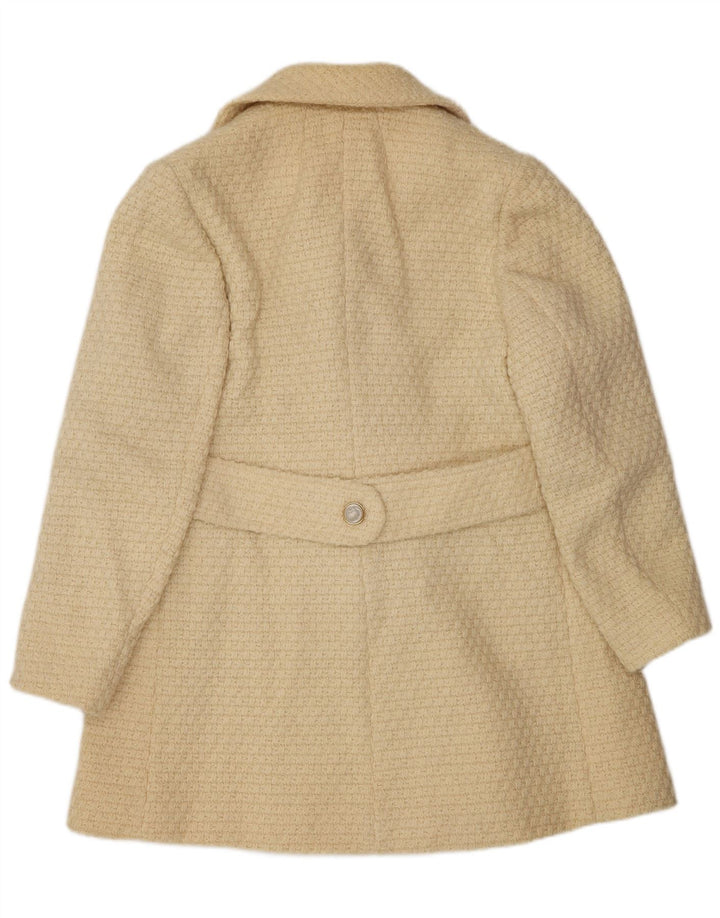 Vintage Womens Double Breasted Coat UK 14 Medium Beige