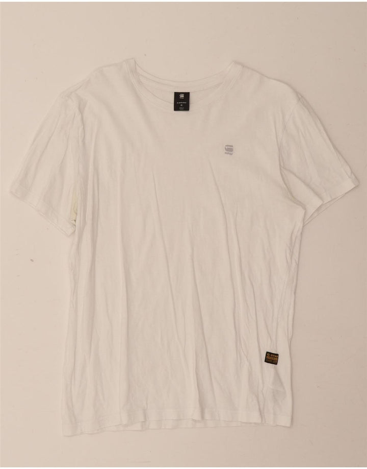 G-Star Herre T-Shirt Top Medium Hvid Bomuld