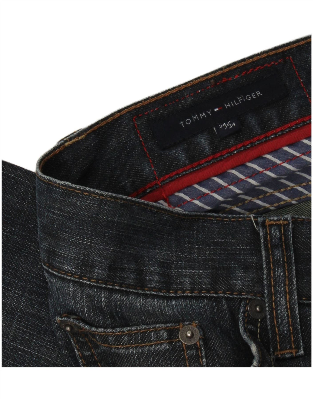 TOMMY HILFIGER Mens Straight Jeans W34 L30  Blue