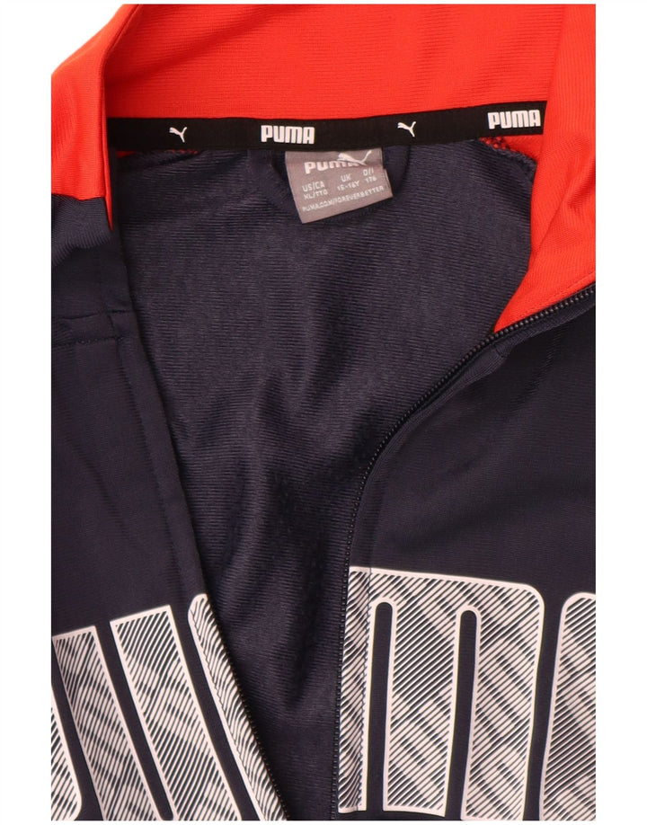 Puma Veste de Survêtement Graphique Garçon 15-16 ans Bleu Marine Polyester