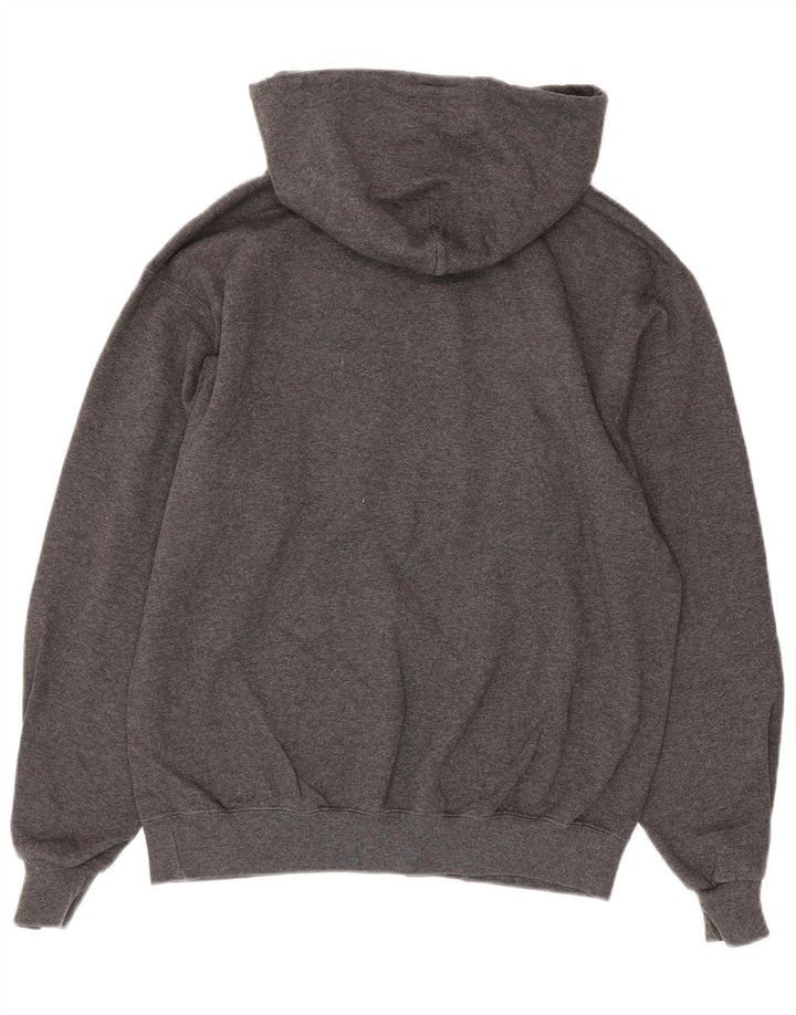 Champion Mens Graphic Hoodie Jumper Medium Grey Cotton