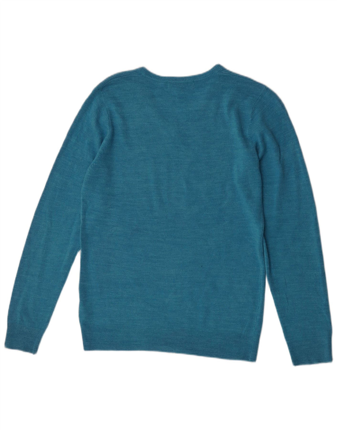 Marks & Spencer Mens V-Neck Jumper Sweater Small Turquoise Flecked