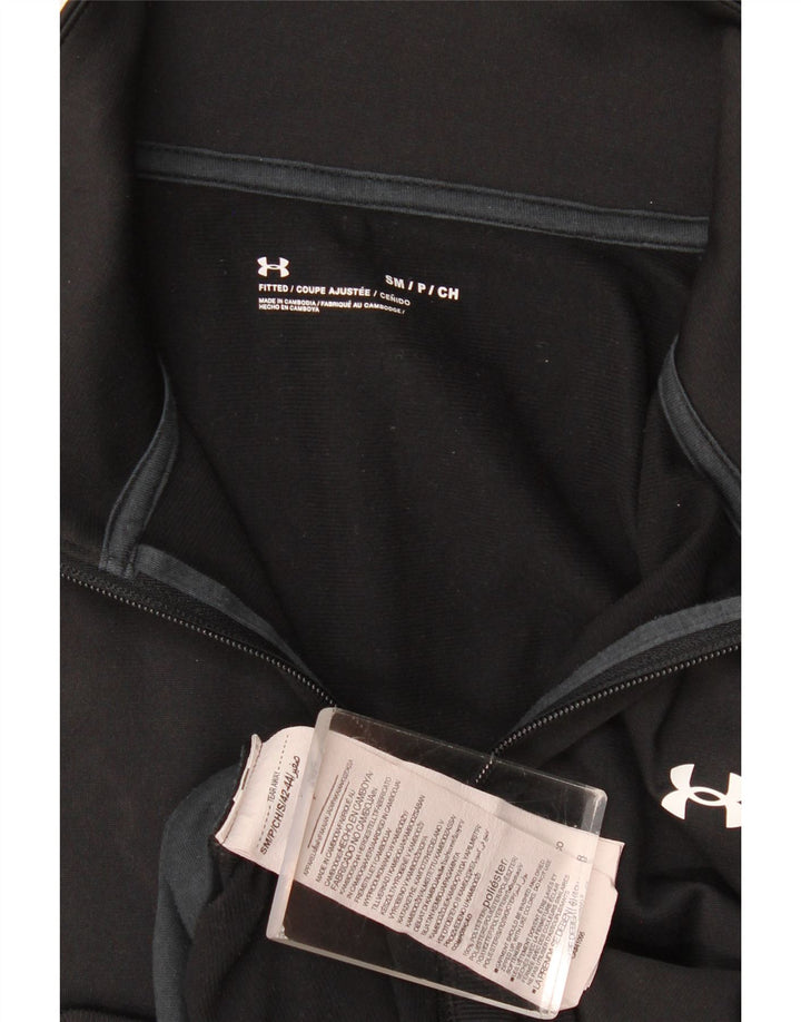 Under Armour Mens Tracksuit Top Jacket Small Black Colourblock Polyester