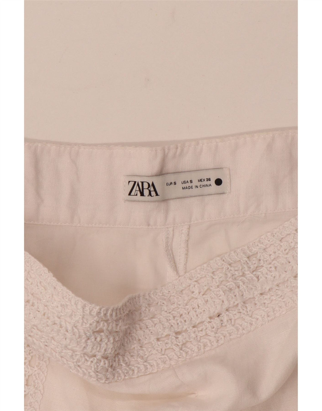 Zara Womens Casual Shorts Small W26  White