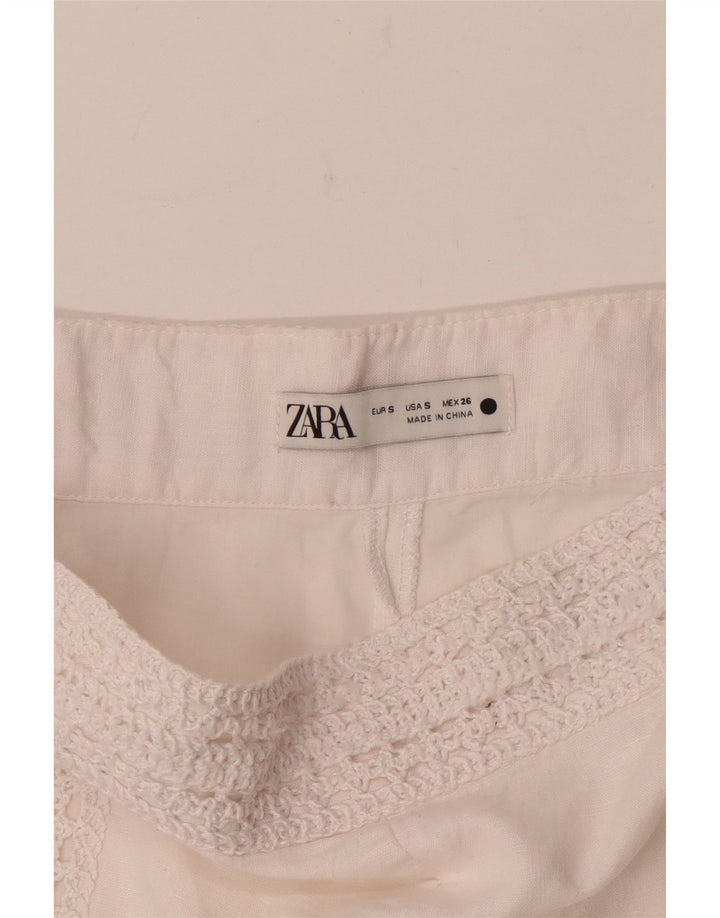 Zara Womens Casual Shorts Small W26  White