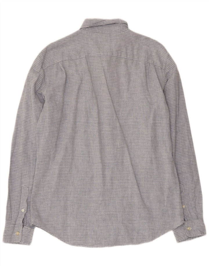 Gap Mens Standard Fit Shirt Medium Grey Pinstripe