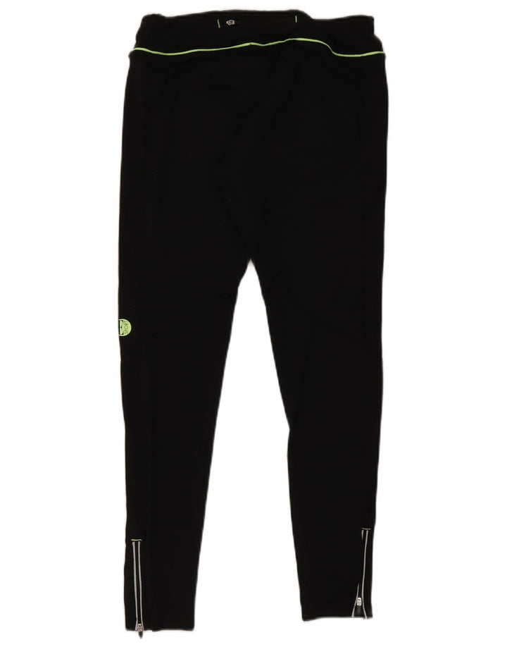 Elle Sport Womens Graphic Leggings UK 14 Medium Black Polyester