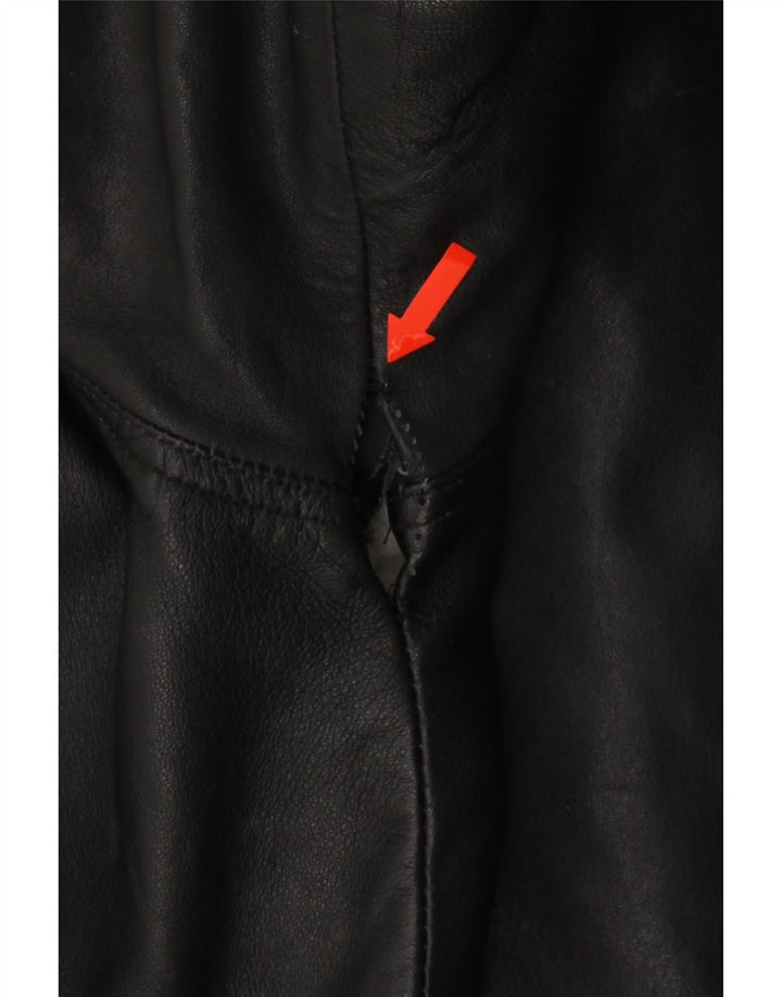 VINTAGE Mens Leather Jacket UK 40 Large Black Leather Vintage Vintage and Second-Hand Vintage from Messina Hembry 