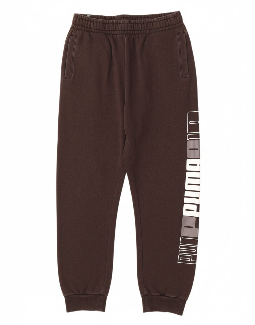 PUMA Mens Graphic Tracksuit Trousers Joggers Medium  Black
