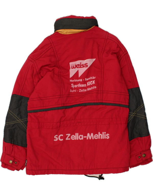 ELHO Mens Graphic Hooded Windbreaker Jacket EU 50 Large Red Polyamide