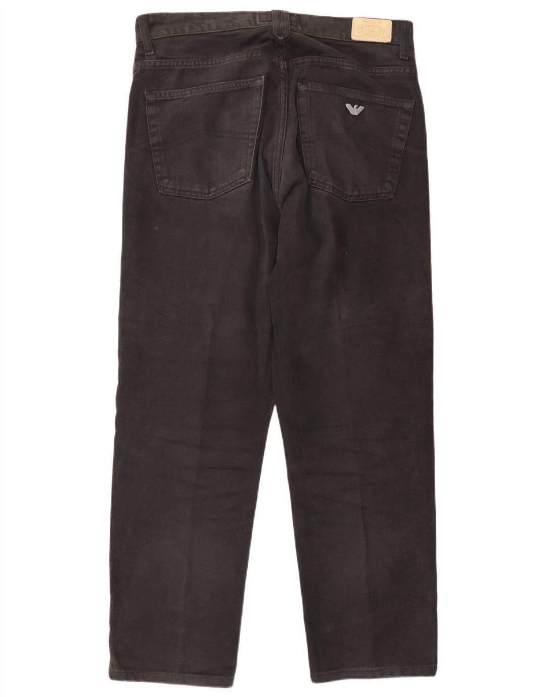 Armani Mens Straight Jeans W32 L28 Black Cotton