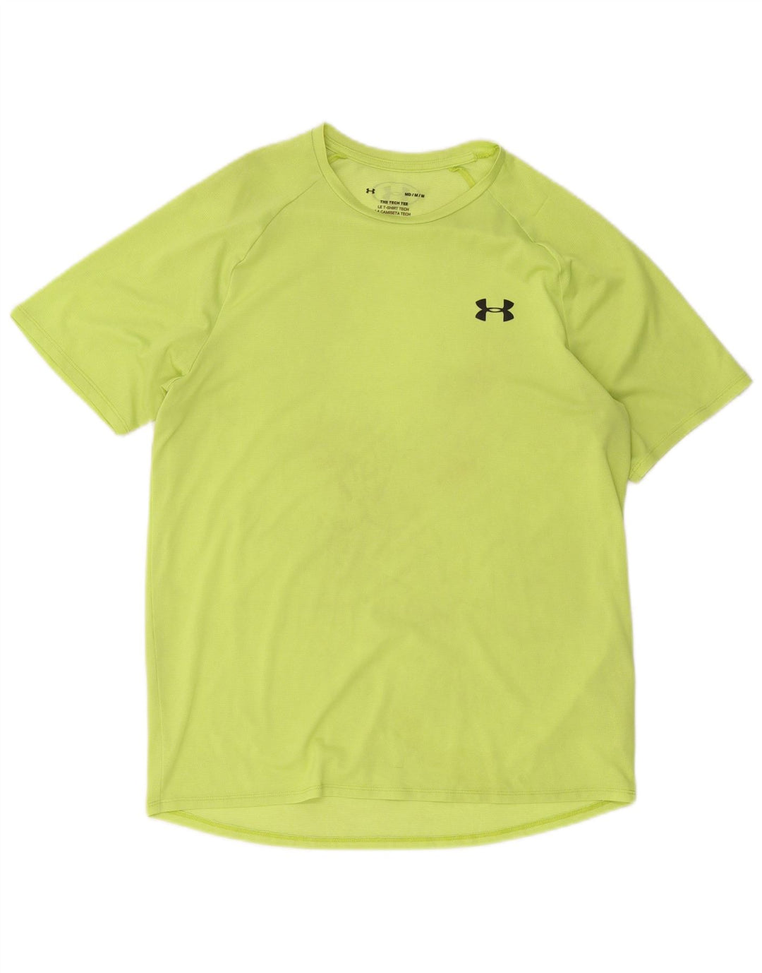 Under Armour Mens T-Shirt Top Medium Green Polyester
