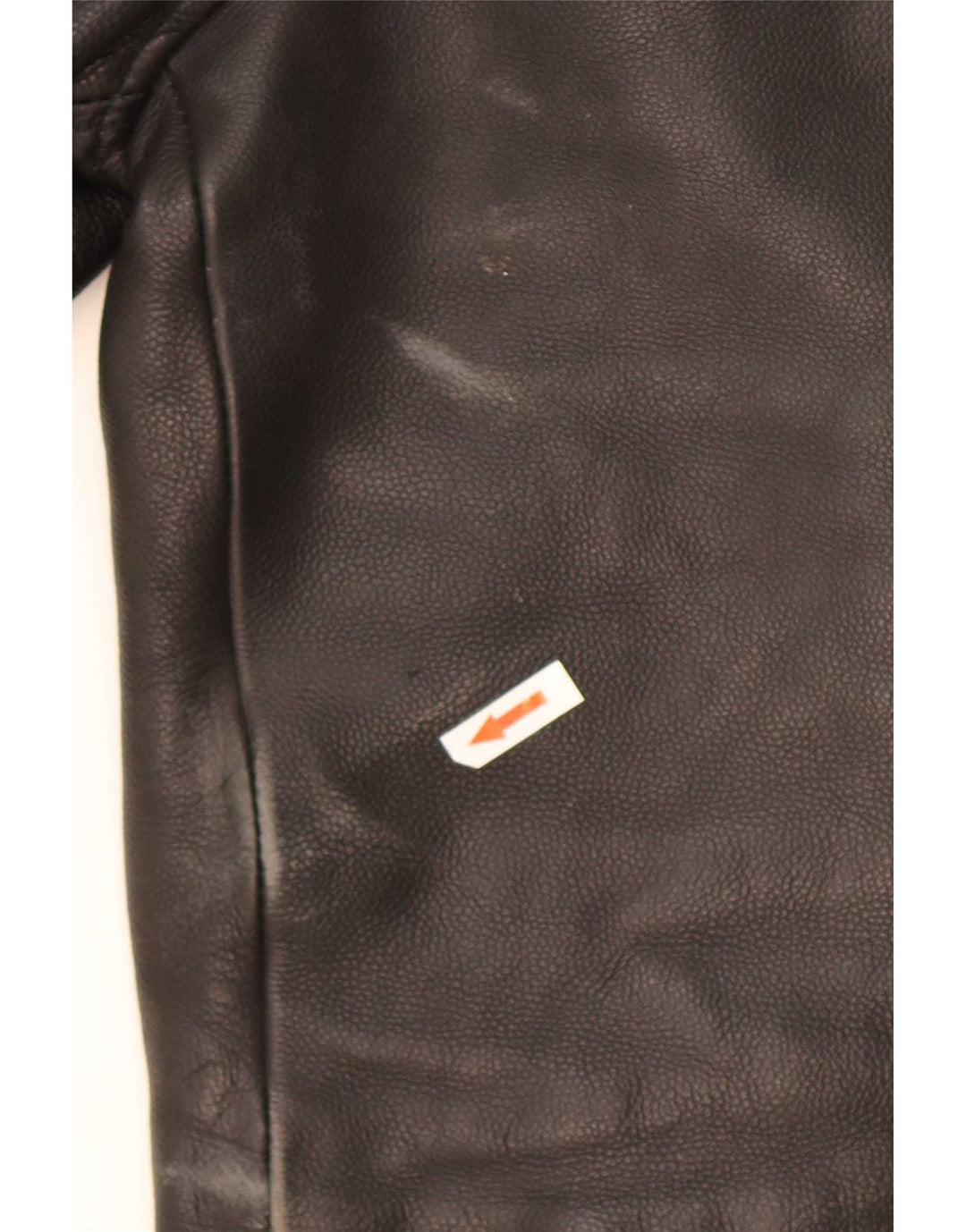 Giacca da motociclista in pelle vintage da uomo UK 36 piccola nera