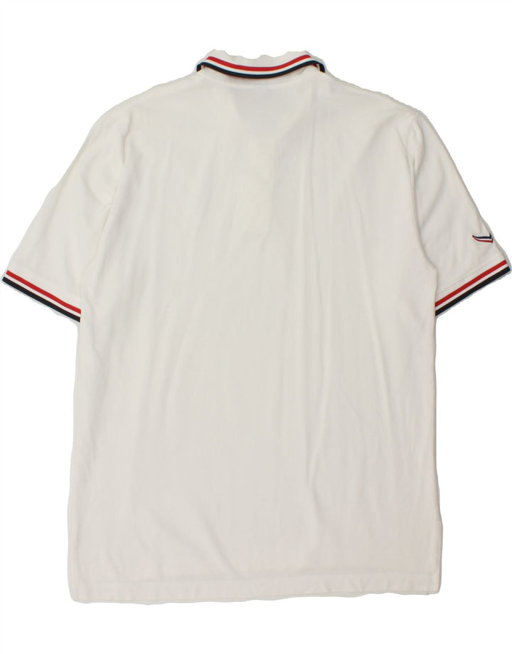 TRIGEMA Mens Polo Shirt Large White Cotton Vintage Trigema and Second-Hand Trigema from Messina Hembry 