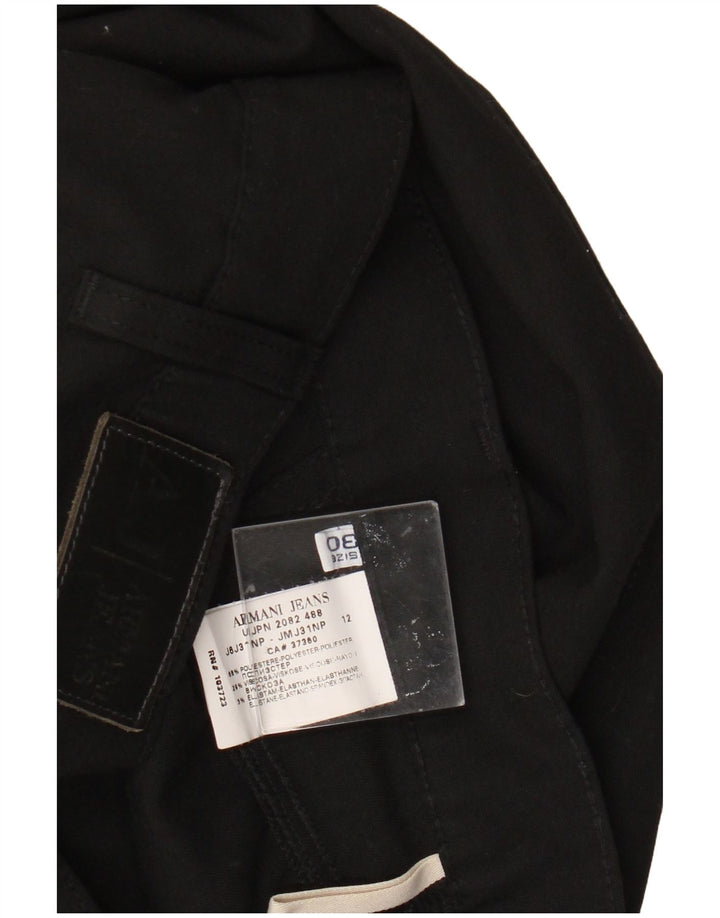 Damskie spodnie typu slim casual Armani W30 L30 Czarny poliester