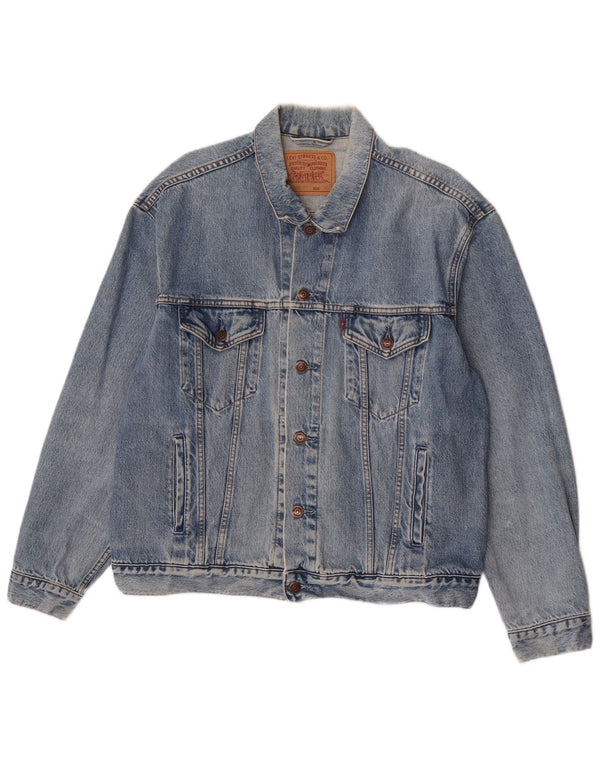 Levi's Mens Denim Jacket UK 42 XL Blue Cotton