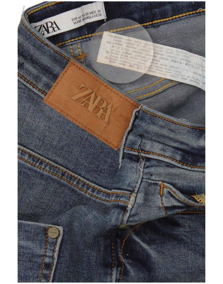 Zara Womens Cropped Jeans EU 40 Medium W30 L24 Blue Cotton