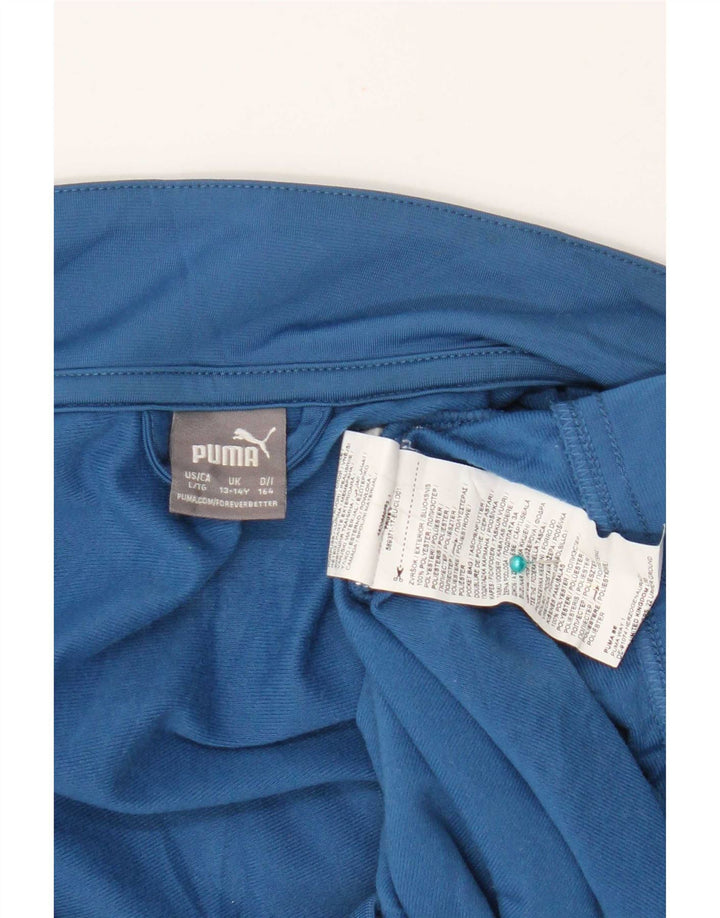 Puma Boys Tracksuit Top Jacket 13-14 Years  Blue Colourblock Polyester