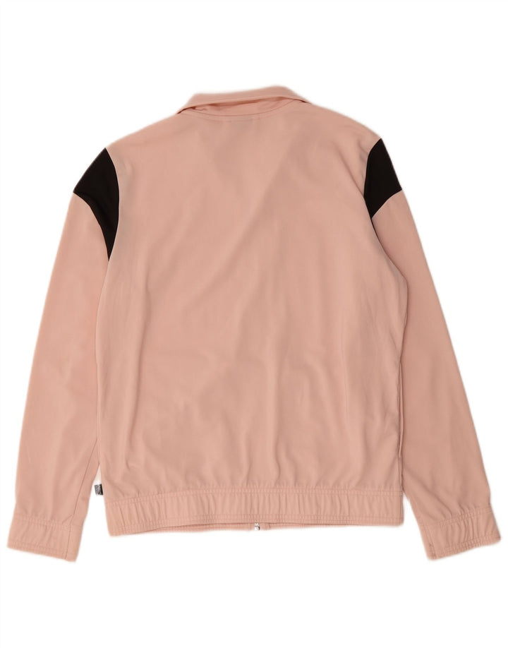 PUMA Mens Tracksuit Top Jacket Small Pink Colourblock Polyester
