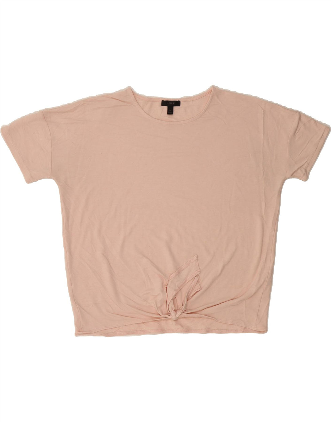 J. CREW Womens Oversized Front Tie T-Shirt Top UK 14 Medium Pink Viscose Vintage J. Crew and Second-Hand J. Crew from Messina Hembry 