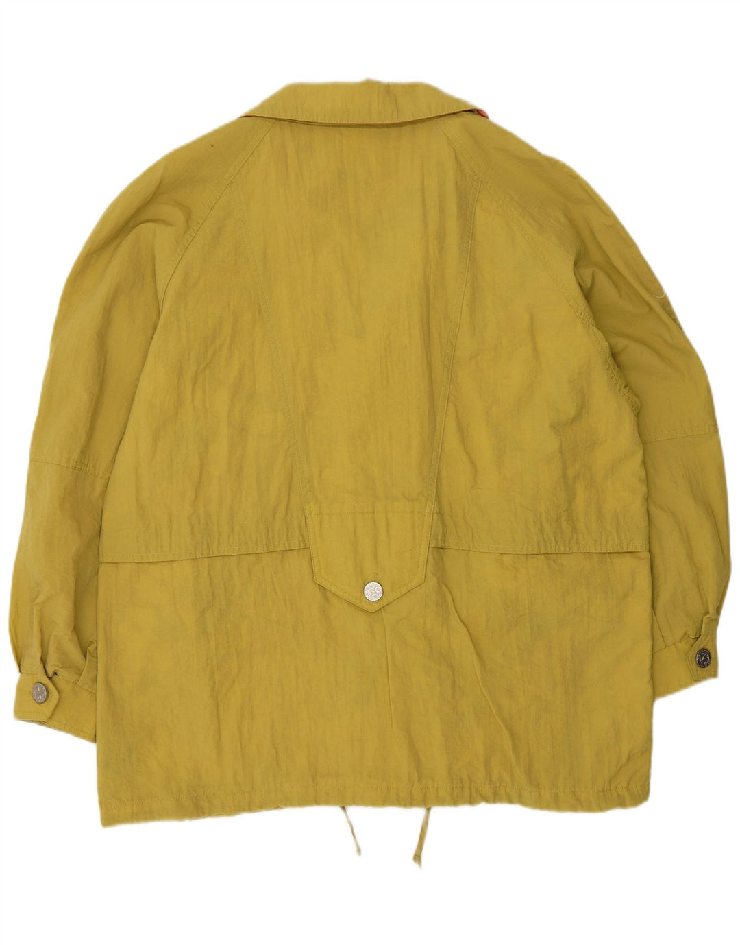 Vintage Womens Oversized Windbreaker Jacket EU 42 Large Yellow Polyamide