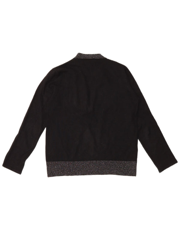 Damski sweter z wycięciem pod szyją ALVIERO MARTINI IT 40 Small Black