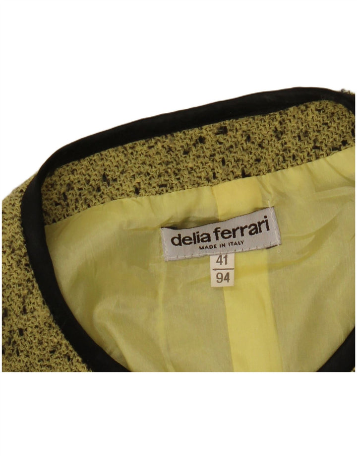 DELIA FERRARI Womens Oversized 3/4 Sleeve Blazer Jacket IT 41 Small Green