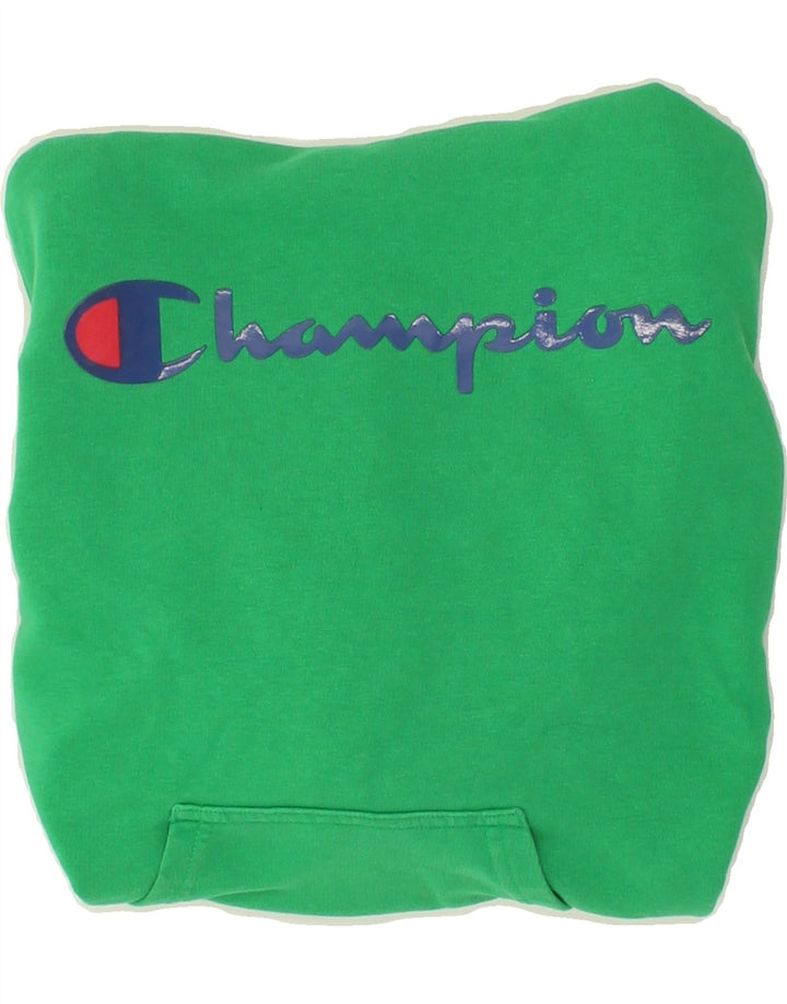 CHAMPION Mens Graphic Hoodie Jumper XS Green Cotton Vintage Champion and Second-Hand Champion from Messina Hembry 