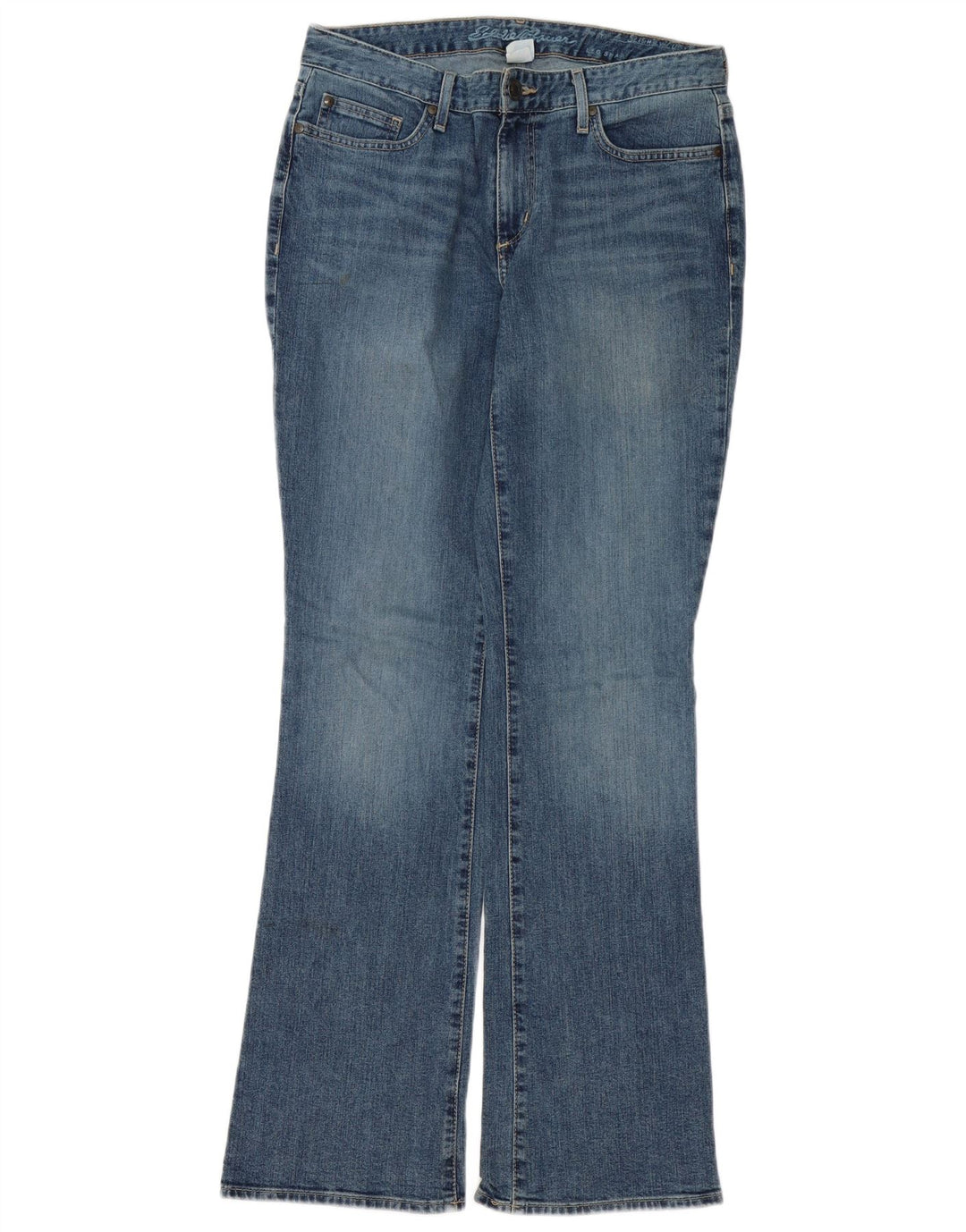 EDDIE BAUER Womens Slightly Curvy Bootcut Jeans US 8 Medium W32 L34 Blue