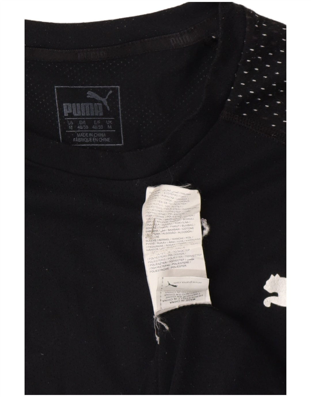 Puma Herre T-Shirt Top Medium Sort Polyester