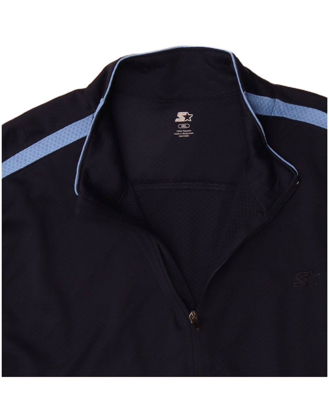 STARTER Mens Tracksuit Top Jacket 3XL Navy Blue Polyester