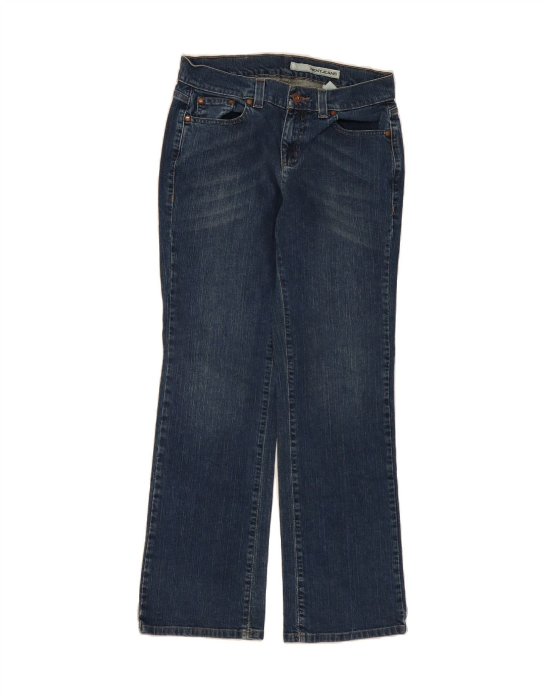 DKNY Womens Bootcut Jeans US 10 Large W32 L32 Blue Cotton Vintage Dkny and Second-Hand Dkny from Messina Hembry 