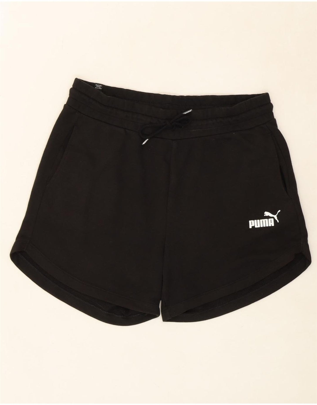 PUMA Womens Sport Shorts UK 12 Medium  Black Cotton Vintage Puma and Second-Hand Puma from Messina Hembry 