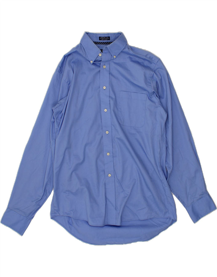 IZOD Mens Regular Fit Shirt Size 16 34/35 Large Blue Cotton Vintage Izod and Second-Hand Izod from Messina Hembry 