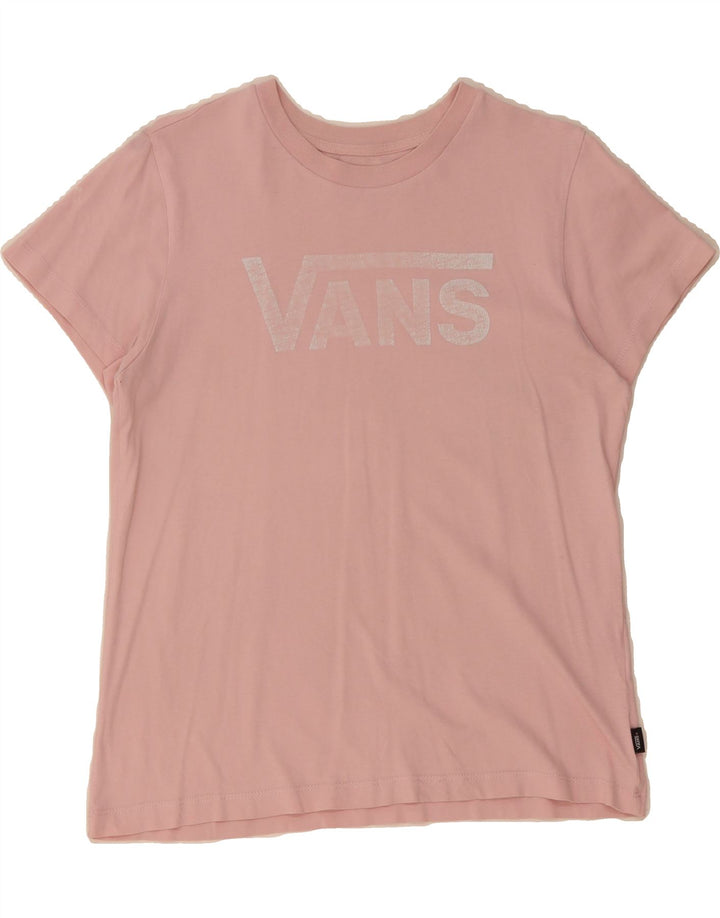 VANS Womens Graphic T-Shirt Top UK 14 Medium Pink Vintage Vans and Second-Hand Vans from Messina Hembry 