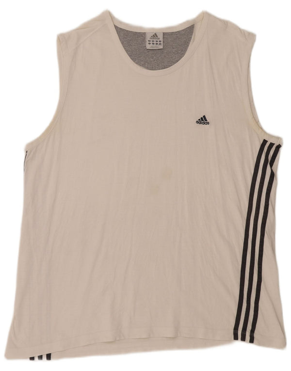 Adidas Hombre Chaleco Top 2XL Blanco