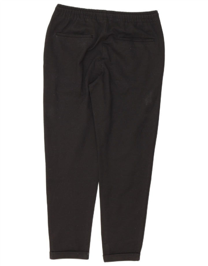 ZARA Womens Straight Casual Trousers Medium W30 L27 Black