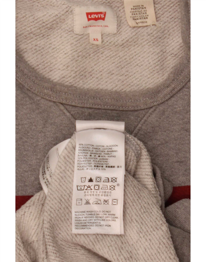 Levi's Graphic Sweatshirt Jumper XS Homme Gris Coton