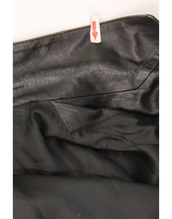 Vintage Ανδρικό Δερμάτινο Σακάκι με 3 Κουμπιά UK 40 Large Μαύρο