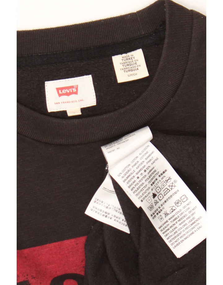 Levi's Felpa con grafica da uomo Maglione piccolo in cotone marrone