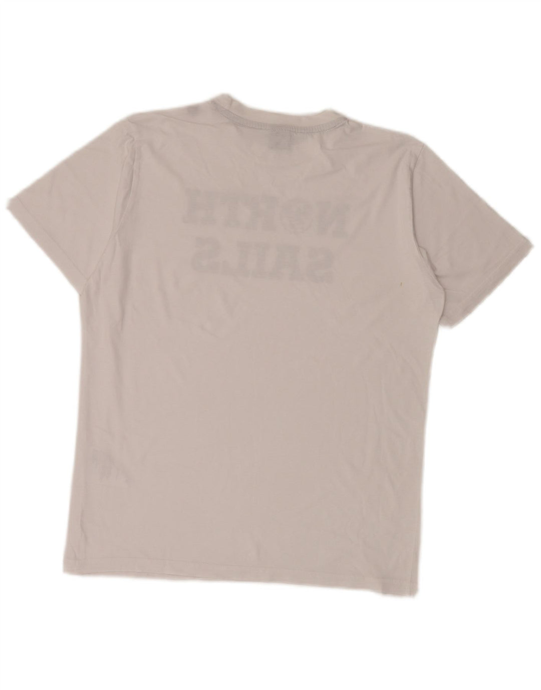North Sails Herre Grafisk T-Shirt Top Lille Hvid Bomuld