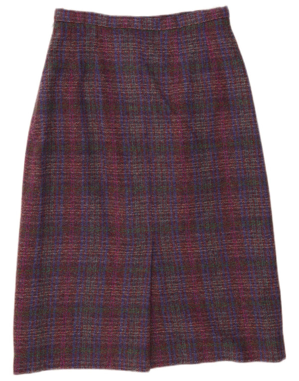 Pitlochry Damen Midirock UK 14 Medium W30 Mehrfarbig karierte Wolle