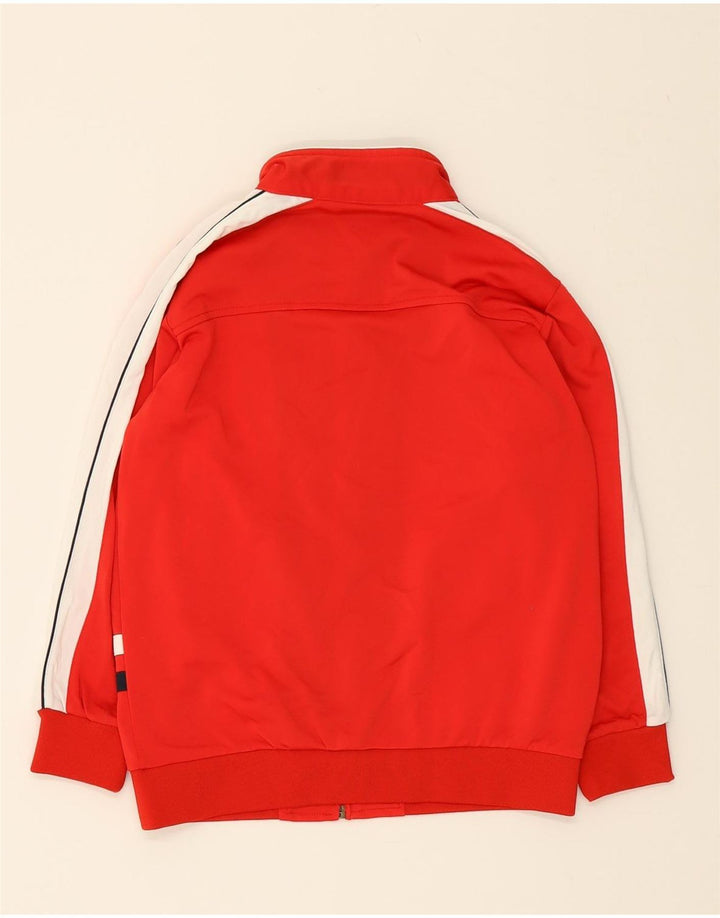 CHAMPION Boys Graphic Tracksuit Top Jacket 7-8 Years Small Red Colourblock Vintage Champion and Second-Hand Champion from Messina Hembry 