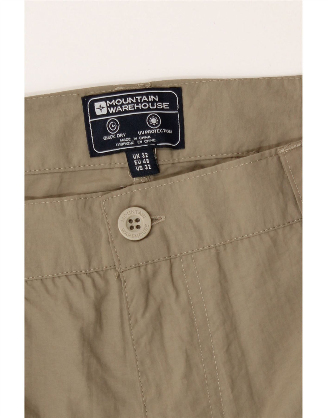 Mountain Warehouse Mens Cargo Shorts W32 Medium Beige Polyamide